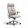 Ergonomic office chair with adjustable armrests fabric upholstery gray color