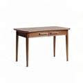 Wooden dining table with drawers 120 x 60 x 75cm in brown finish